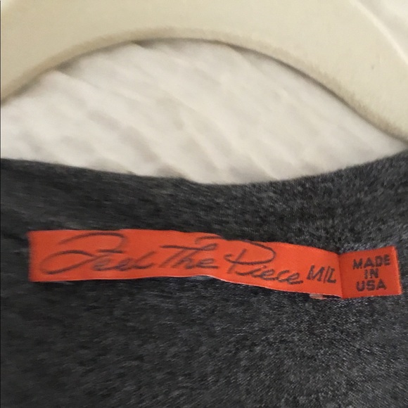 SOLD! “Feel the Piece”  Charcoal Top so Soft Med - Picture 3 of 3